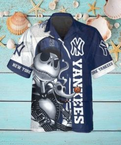 Jack Skeleton New York Yankees Hawaiian Shirt, Hawaiian Yankees Shirt, MLB Hawaiian Shirt