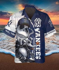 Jack Skeleton New York Yankees Hawaiian Shirt, Hawaiian Yankees Shirt, MLB Hawaiian Shirt