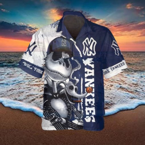 Jack Skeleton New York Yankees Hawaiian Shirt, Hawaiian Yankees Shirt, MLB Hawaiian Shirt