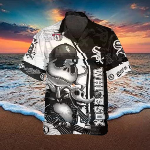 Jack Skeleton White Sox Hawaiian Shirt, White Sox Aloha Shirt, MLB Hawaiian Shirt