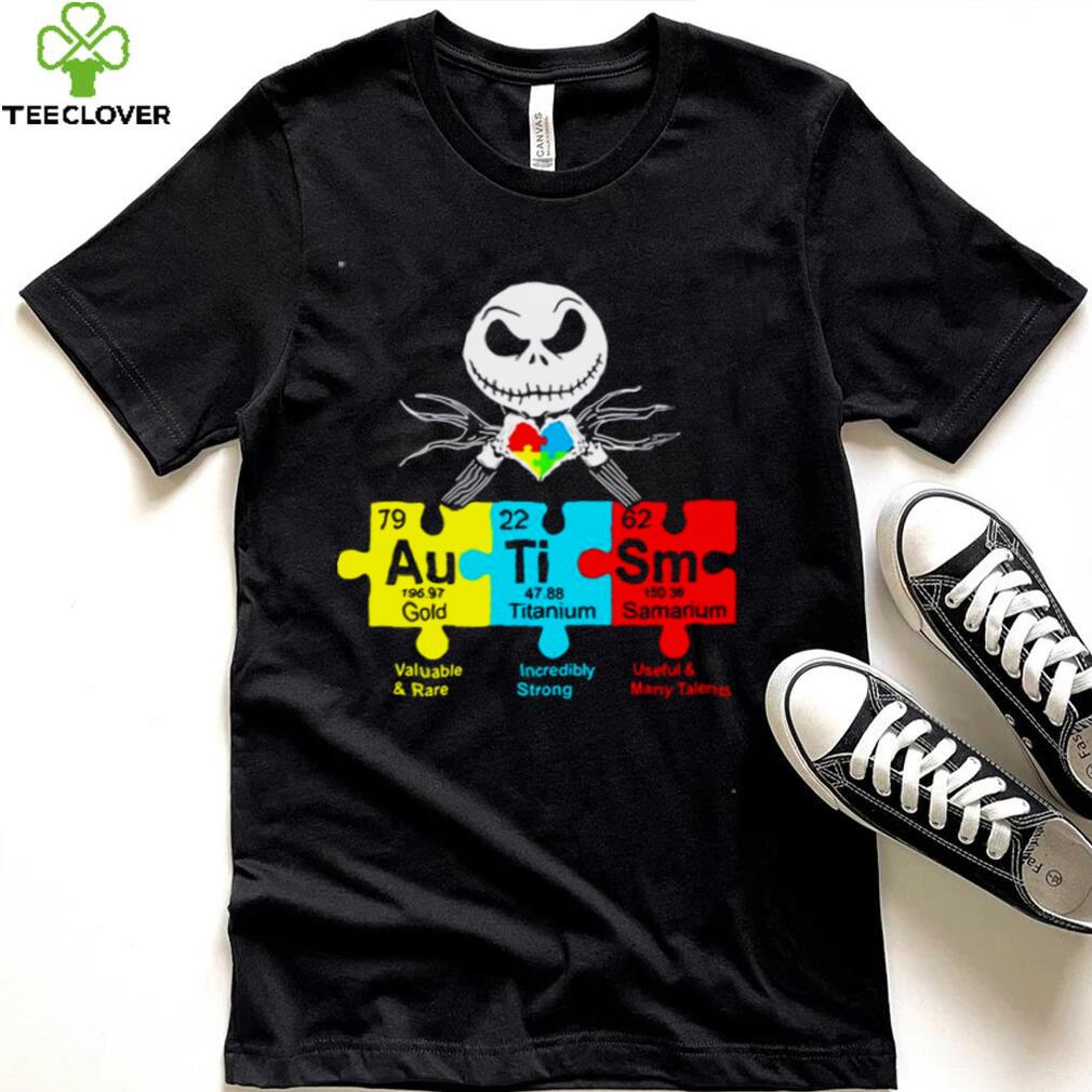 Jack Skellington Autism Periodic Table Halloween shirt