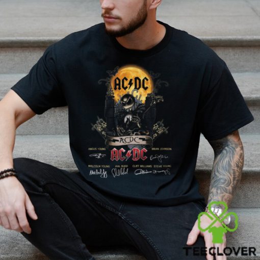 Jack Skellington Collab AC DC Signature Halloween T Shirt