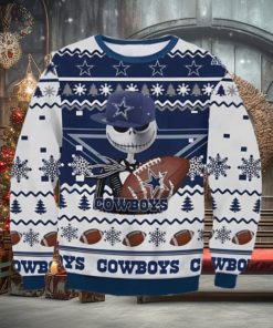 Jack Skellington Dallas Cowboys Ugly Christmas Sweater Gift For Men And Women