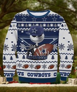 Jack Skellington Dallas Cowboys Ugly Christmas Sweater