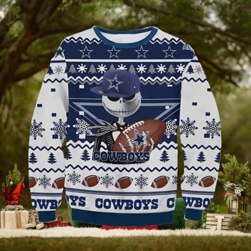 Jack Skellington Dallas Cowboys Ugly Christmas Sweater