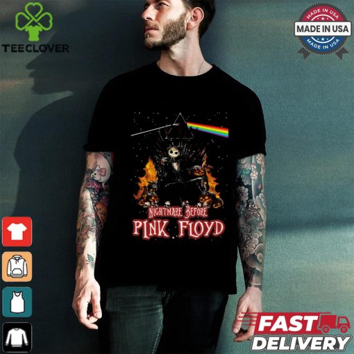 Jack Skellington Iron Throne Nightmare Before Pink Floyd Halloween 2024 Shirt