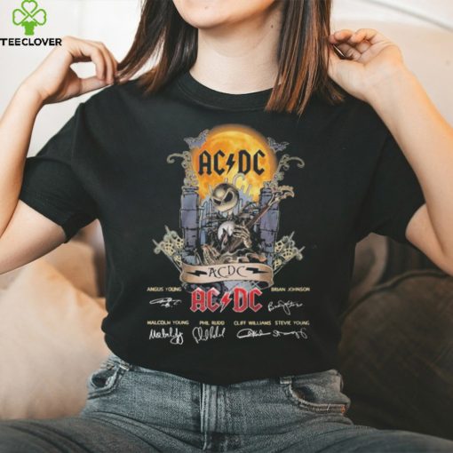 Jack Skellington Mix AC DC Signature Halloween Limited Edition T Shirt