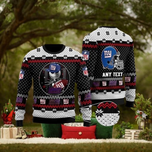 Jack Skellington New York Giant NFL Ugly Christmas Sweater