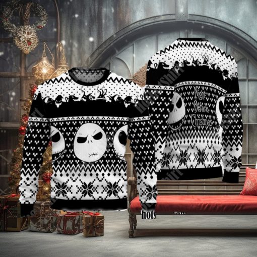 Jack Skellington Night Before Christmas Ugly Sweater