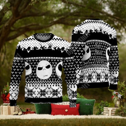 Jack Skellington Night Before Christmas Ugly Sweater