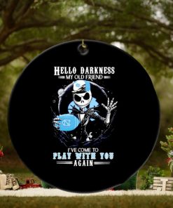 Jack Skellington North Carolina Tar Heels hello darkness my old friend ornament