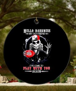 Jack Skellington Ohio State Buckeyes hello darkness my old friend ornament