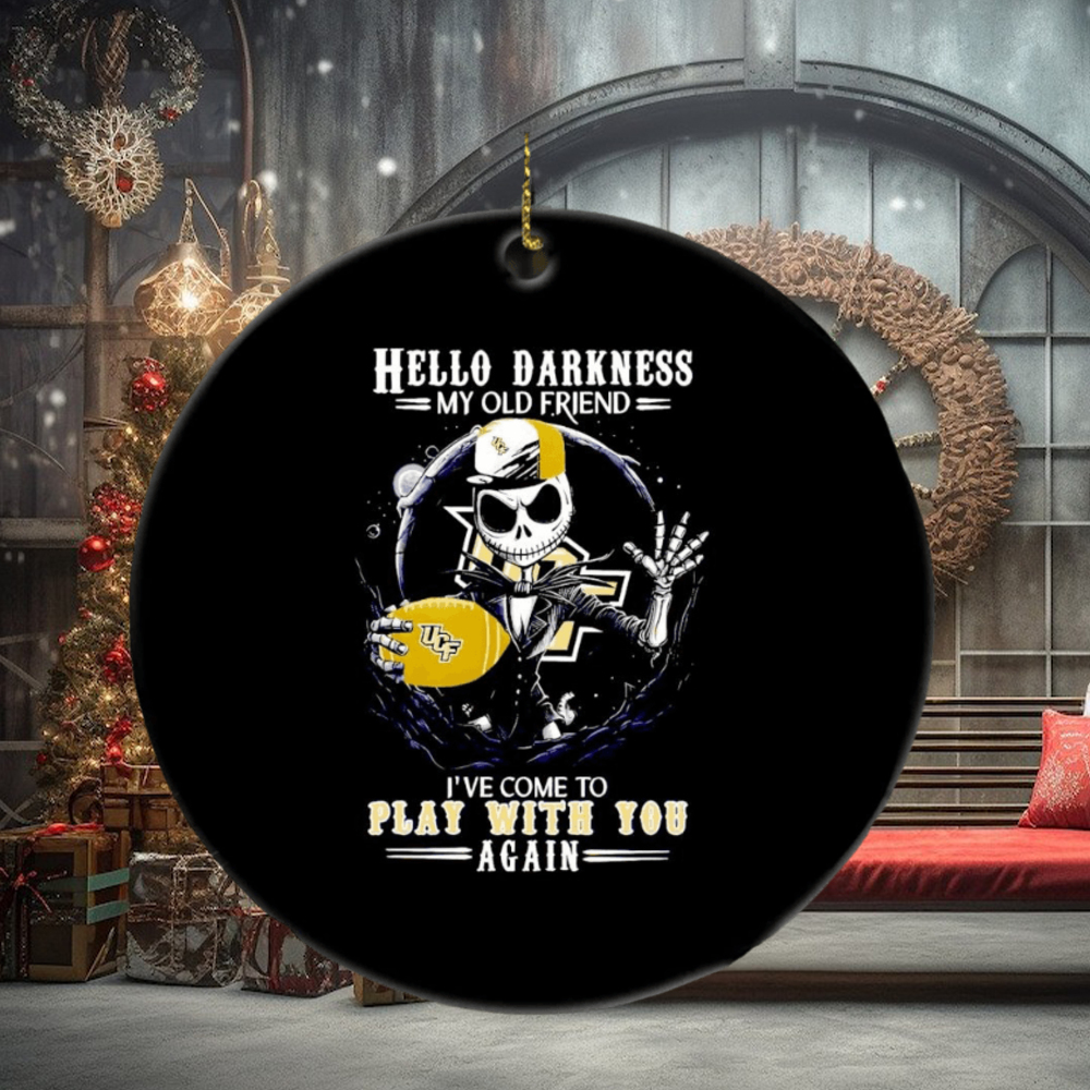 Jack Skellington UCF Knights hello darkness my old friend ornament Jack Skellington UCF Knights hello darkness my old friend ornament