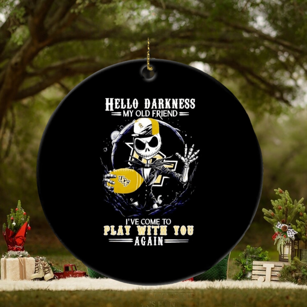 Jack Skellington UCF Knights hello darkness my old friend ornament Jack Skellington UCF Knights hello darkness my old friend ornament