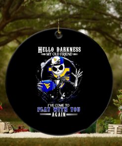 Jack Skellington West Virginia Mountaineers hello darkness my old friend ornament