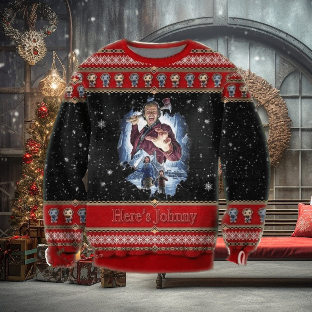 Jack Torrance Danny Torrance Wendy Torrance The Shining Poster Ugly Christmas Sweater Jack Torrance Danny Torrance Wendy Torrance The Shining Poster Ugly Christmas Sweater