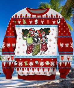 Jack and Sally and Boogie Christmas For Christmas Gifts Ugly Christmas Wool Knitted Sweater