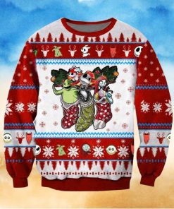 Jack and Sally and Boogie Christmas For Christmas Gifts Ugly Christmas Wool Knitted Sweater