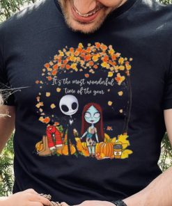 Jack and Sally pumpkin most wonderful time of the year Halloween t hoodie, sweater, longsleeve, shirt v-neck, t-shirt