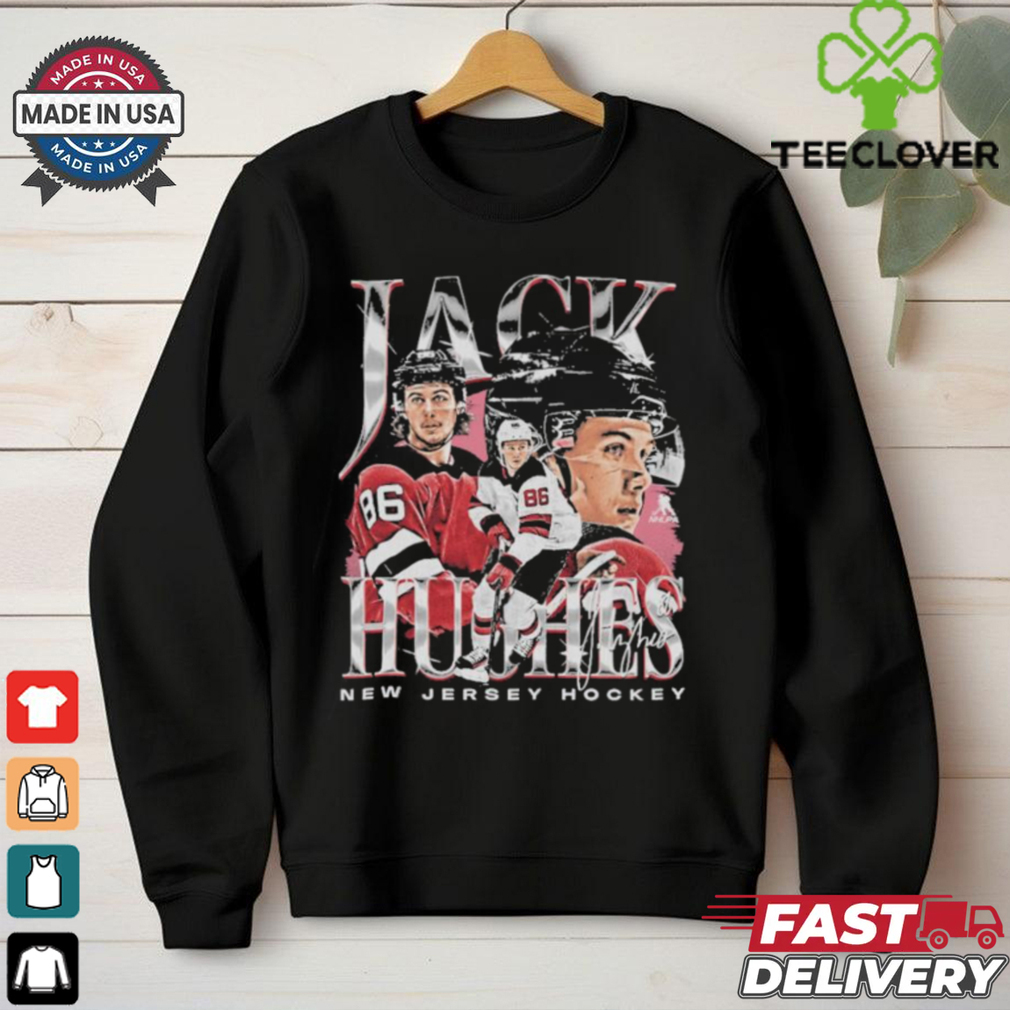 Jack hughes new jersey vintage signature shirt Jack hughes new jersey vintage signature shirt