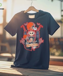 Jack skellington halloween Cleveland browns fan shirt