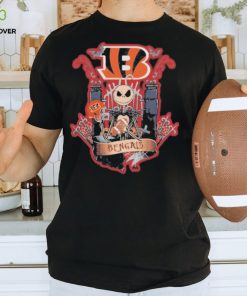 Jack skellington halloween cincinnatI bengals fan shirt