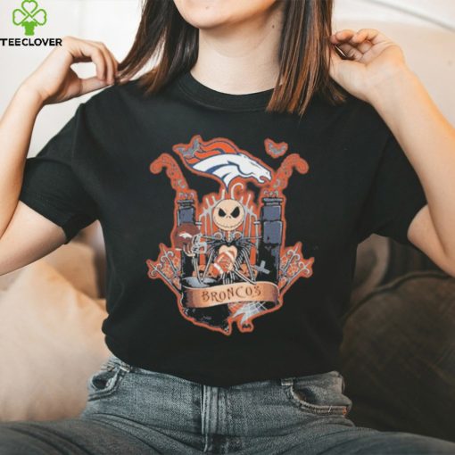 Jack skellington halloween denver broncos fan shirt