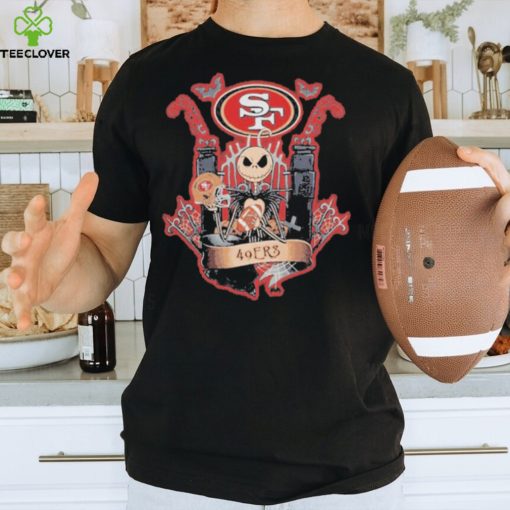 Jack skellington halloween san francisco 49ers fan shirt