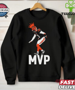 Jackpot Joey MVP T-shirt, featuring bold MVP design, unisex fit, Cincinnati Bengals fan gear, Joey Burrow tribute shirt.