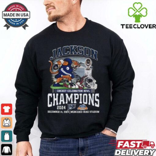 Jackson State Tigers Football Fan 2024 Cricket Celebration Bowl Champions T Shirt