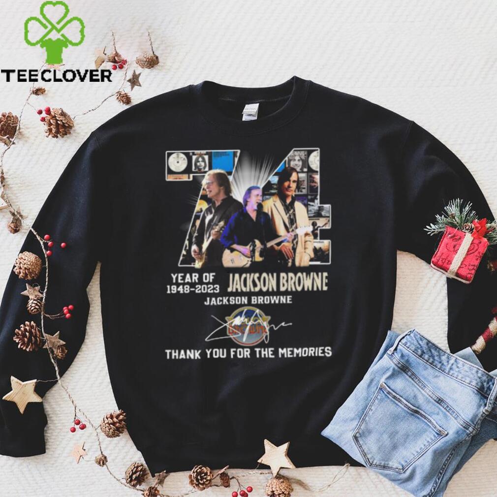 Jackson browne 74 years of 1948 2023 thank you for the memories signature shirt Jackson browne 74 years of 1948 2023 thank you for the memories signature shirt