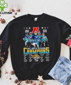 Jacksonville Jaguars 2023 AFC South Division Champions signatures hoodie, sweater, longsleeve, shirt v-neck, t-shirt