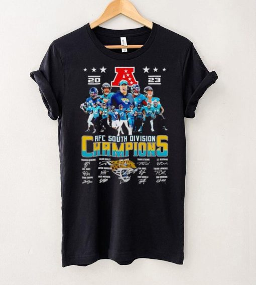 Jacksonville Jaguars 2023 AFC South Division Champions signatures hoodie, sweater, longsleeve, shirt v-neck, t-shirt