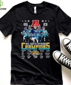 Jacksonville Jaguars 2023 AFC South Division Champions signatures hoodie, sweater, longsleeve, shirt v-neck, t-shirt