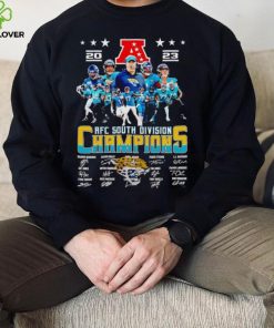 Jacksonville Jaguars 2023 AFC South Division Champions signatures hoodie, sweater, longsleeve, shirt v-neck, t-shirt