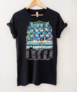 Jacksonville Jaguars 30th anniversary 1993 2023 thank you for the memories shirt