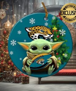 Jacksonville Jaguars Baby Yoda NFL Personalized 2023 Holiday Gifts Christmas Decorations Ornament