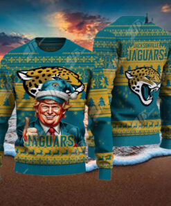 Jacksonville Jaguars Christmas Donald Trump Knitted Sweater