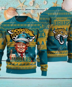 Jacksonville Jaguars Christmas Donald Trump Knitted Sweater