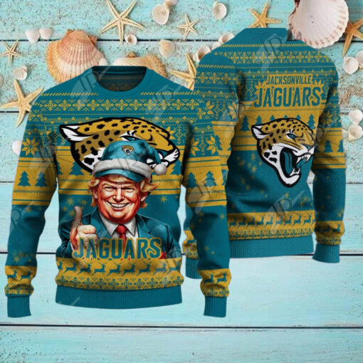 Jacksonville Jaguars Christmas Donald Trump Knitted Sweater