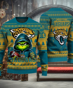 Jacksonville Jaguars Christmas Grinch Knitted Sweater