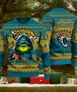 Jacksonville Jaguars Christmas Grinch Knitted Sweater
