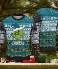 Jacksonville Jaguars Christmas Grinch Knitted Ugly Christmas Sweater AOP Gift For Men And Women