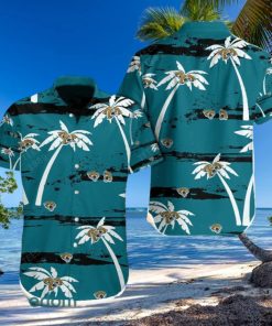 NFL Jacksonville Jaguars Hawaiian Shirt Coconut Tree Teal Grey - Ingenious  Gifts Your Whole Family