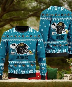 Jacksonville Jaguars Cute The Snoopy Show Football Helmet Ugly Xmas Sweater