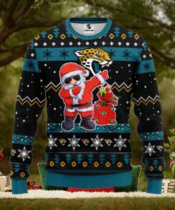 Jacksonville Jaguars Dabbing Santa Claus Ugly Christmas Sweater