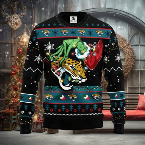 Jacksonville Jaguars Grinch Christmas Ugly Sweater