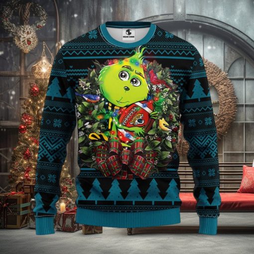 Jacksonville Jaguars Grinch Hug Christmas Ugly Sweater