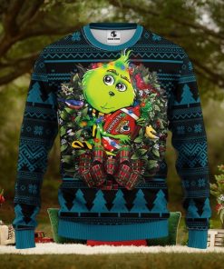 Jacksonville Jaguars Grinch Hug Christmas Ugly Sweater