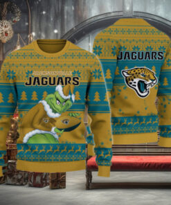 Jacksonville Jaguars Grinch Ugly Christmas Sweater
